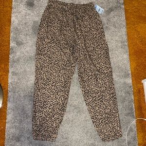 Aerie Cheetah Print Cargo Joggers
